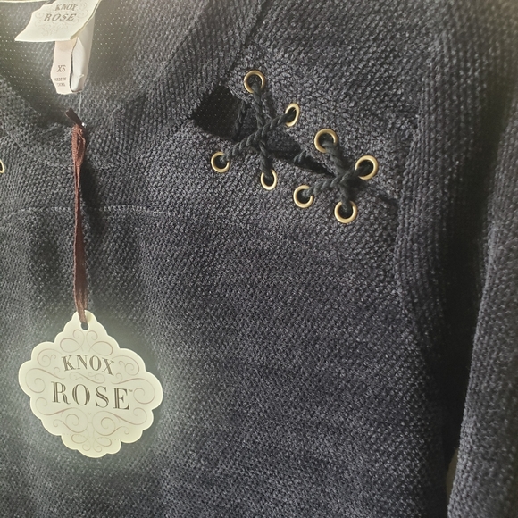 Knox Rose Long Sleeve Dark Blue Knitted Sweater XS - Picture 4 of 8